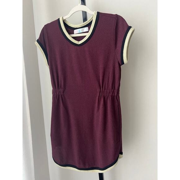 Free People Beach Retro Vibes Mini Dress in Plum - Picture 2 of 8